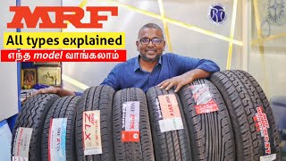 MRF tyres  all types explained  MRF tyreஇல் எந்த மாடல் உங்களுக்கு சரியாக இருக்கும் Birlas Parvai [upl. by Aciraa134]