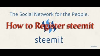 How to Register  Signup steemitcom [upl. by Htirehc296]