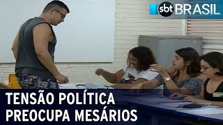 Tensão política faz Justiça Eleitoral criar estratégias de segurança  SBT Brasil 100922 [upl. by Pinter]