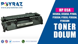 HP CE505A CE505X P2035 P2035N P2055 P2055N P2055DN TONER DOLUMU [upl. by Calisa882]