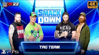 FULL MATCH  John Cena amp Kevin Owens vs Roman Reigns amp Sami Zayn  Tag Team Smack Down [upl. by Dachia242]