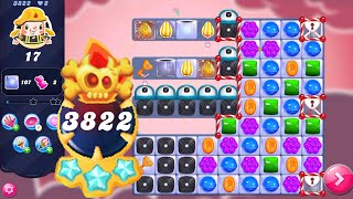 Candy Crush Saga Level 3822  Legendary Level  No Boosters  3 Sugar Stars 🌟🌟🌟 [upl. by Wheeler]