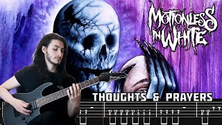 Motionless In White  Thoughts amp Prayers  GUITAR COVER  Screen TABS [upl. by Filippa]