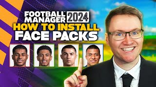 Face Pack Install Guide Football Manager 2024  How to get real player faces into FM24 [upl. by Siroval]