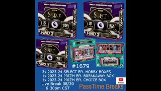 0830  202324 SELECT PRIZM PREMIER LEAGUE  5 Box Hobby Mix 1668 LIVE BREAK [upl. by Nwahsir63]