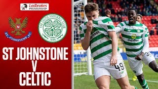 StJohnstone 02 Celtic  Super Sub Weah Spurs Celtic to Victory  Ladbrokes Premiership [upl. by Einalem]