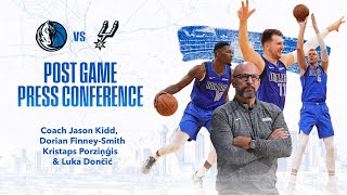 Mavs Post Game Interviews Jason Kidd Dorian Finney Smith Luka Dončić amp Kristaps Porzingis 111321 [upl. by Kannry]