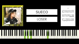 Sueco  Loser BEST PIANO TUTORIAL amp COVER [upl. by Skilken388]