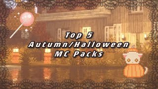 My Top 5 HalloweenAutumn MC Texture Packs [upl. by Hadlee]