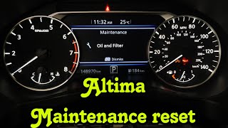 NISSAN ALTIMAMAXIMA MAINTENANCE OIL FILTER RESET MODEL 2019202122 [upl. by Blainey689]