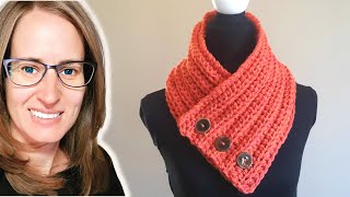 EASY Its Fall Yall Cowl Crochet Tutorial crochettutorial crochetcowl crochetwithclare [upl. by Enoval]