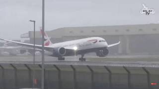 British Airways Boeing 787 Dreamliner touchampgo at London Heathrow [upl. by Felty196]