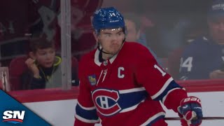 Canadiens Juraj Slafkovsky Sets Up Nick Suzukis Goal With NoLook CrossIce Feed [upl. by Hannie]