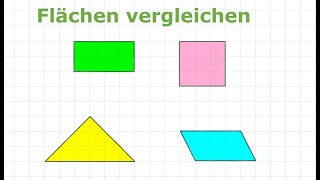 Flächeninhalt und Rauminhalt  Flächen vergleichen  Mathe einfach erklärt [upl. by Dubenko]