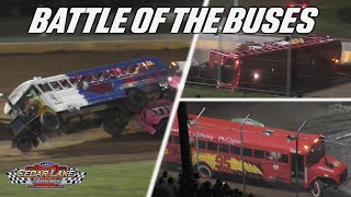 Battle of the Buses Full Race  Cedar Lake Speedway 5112024 [upl. by Terena91]