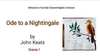 Ode to a Nightingale by John Keats critical summary and line by line analysis in Urdu Hindi Stanza 1 [upl. by Anurb686]