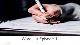 Word List Episode 1 [upl. by Nue]