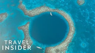 Dive Inside A Giant Blue Hole Off The Coast Of Belize [upl. by Rima]