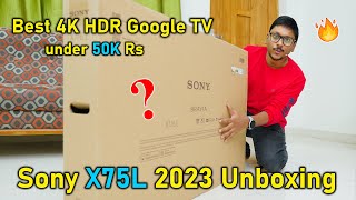 Masth 4K TV under 50K 😱 Sony X75L Google TV Unboxing 2023 [upl. by Orlina496]