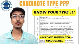 MHT CET 2024  Candidate Type क्या होता है  CAP Round Registration Form  Outside MAHA OMS [upl. by Leidba]