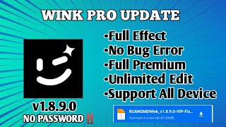 NewUpdateWink Pro Mod Apk v1890 Terbaru 2024 [upl. by Nnylylloh]