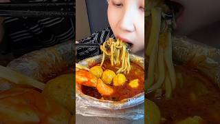 Chicken ball with noodles 😋😋 asmr eating mukbang challenge [upl. by Merwin408]