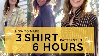 How to make 3 shirt patterns in 6 hours  Pattern making for beginners amp fashion designers [upl. by Morita239]