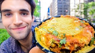 LIVING on INDIAN STREET FOOD for 24 HOURS [upl. by Ardnikal]