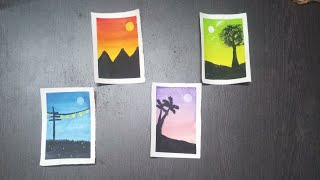 Mini easy scenery  Painting  Golden Arts [upl. by Ennybor306]