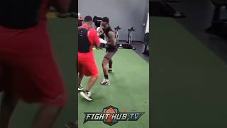 Jermell Charlo 1st look preparing for Canelo Displays POWER amp slick footwork [upl. by Carlota]