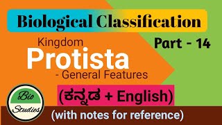 in Kannada Class 11 Biological Classification Part 14 Kingdom Protista [upl. by Jecon]