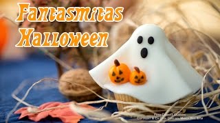 Cupcakes Fantasmitas de Fondant para Halloween [upl. by Egan354]