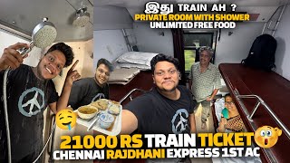 ₹21000 First Class AC Train Journey with private room free food  CHENNAI RAJDHANI  Kedarnath EP 2 [upl. by Hanford]