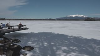 Eclipse 2024 Katahdin in path of totality clear view from Millinocket Lake at noon [upl. by Lian225]