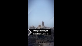 Explosion destroys a mosque in southern Lebanon [upl. by Spragens78]