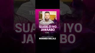 PART THREE SUAALO IYO JAWAABO  TELEGRAM LIVE [upl. by Aonehc]