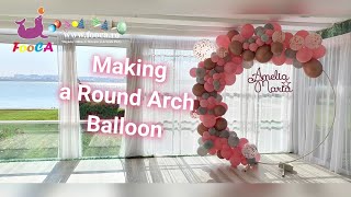 Howto make a Round Balloon Arch DIY  Tutorial cum sa faci o arcada Organica din baloane [upl. by Drice]