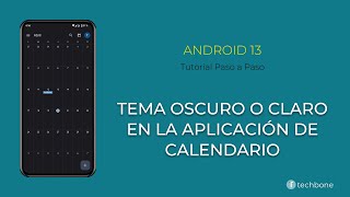 Tema Oscuro o Claro en la Aplicación de Calendario Android 13 [upl. by Rosse812]