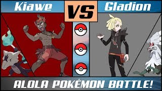 Gladion vs Kiawe Pokémon SunMoon  Alola Pokémon Battle [upl. by Tsui344]