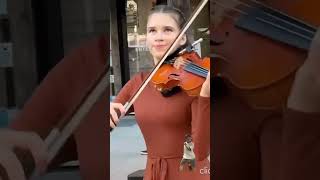 VIOLIN karolina cover singer music singing dance violin duet [upl. by Kcirdlek]