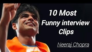 Funny interview moments of Neeraj Chopra [upl. by Bernat79]