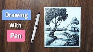 Drawing with Pen  tutorial shorts [upl. by Yrrem]