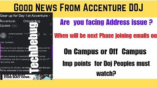 Accenture Latest Doj UpdateNext Phase of JoiningHow to fill Touch point linkAddress issuePrimers [upl. by Latrena328]