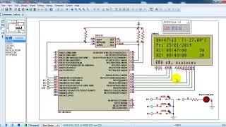 PIC18F46K22 with DS3231 and LCD  Simulation [upl. by Henrion210]