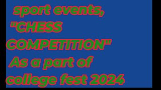 Intra College Chess competition as a part of college fest 2024 being organised by BBS College [upl. by Judas377]