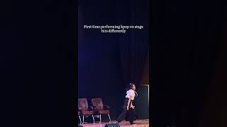 first time dancing on stage shorts kpop aespa viralfyp [upl. by Naginarb]