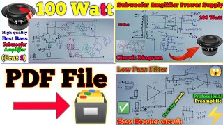 Bass Amplifier  Bass Amplifier Power Supply  Low Pass Filter Preamplifier  with All PDF 🗃️File [upl. by Denna404]