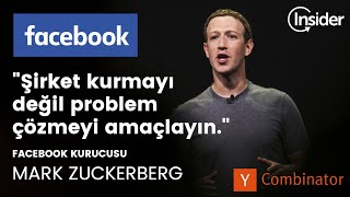 Facebook kurucusu Mark Zuckerberg quotŞirket kurmayı değil problem çözmeyi amaçlayınquot [upl. by Primaveria]