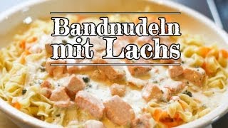 Rezept  Bandnudeln mit Lachs Red Kitchen  Folge 157 [upl. by Atnuahsal]