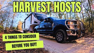 Four things to consider before joining Harvest Host  Boondockers Welcome Full time RV [upl. by Dorweiler409]